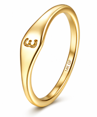 Anillo HOOP chapado en oro de 14K