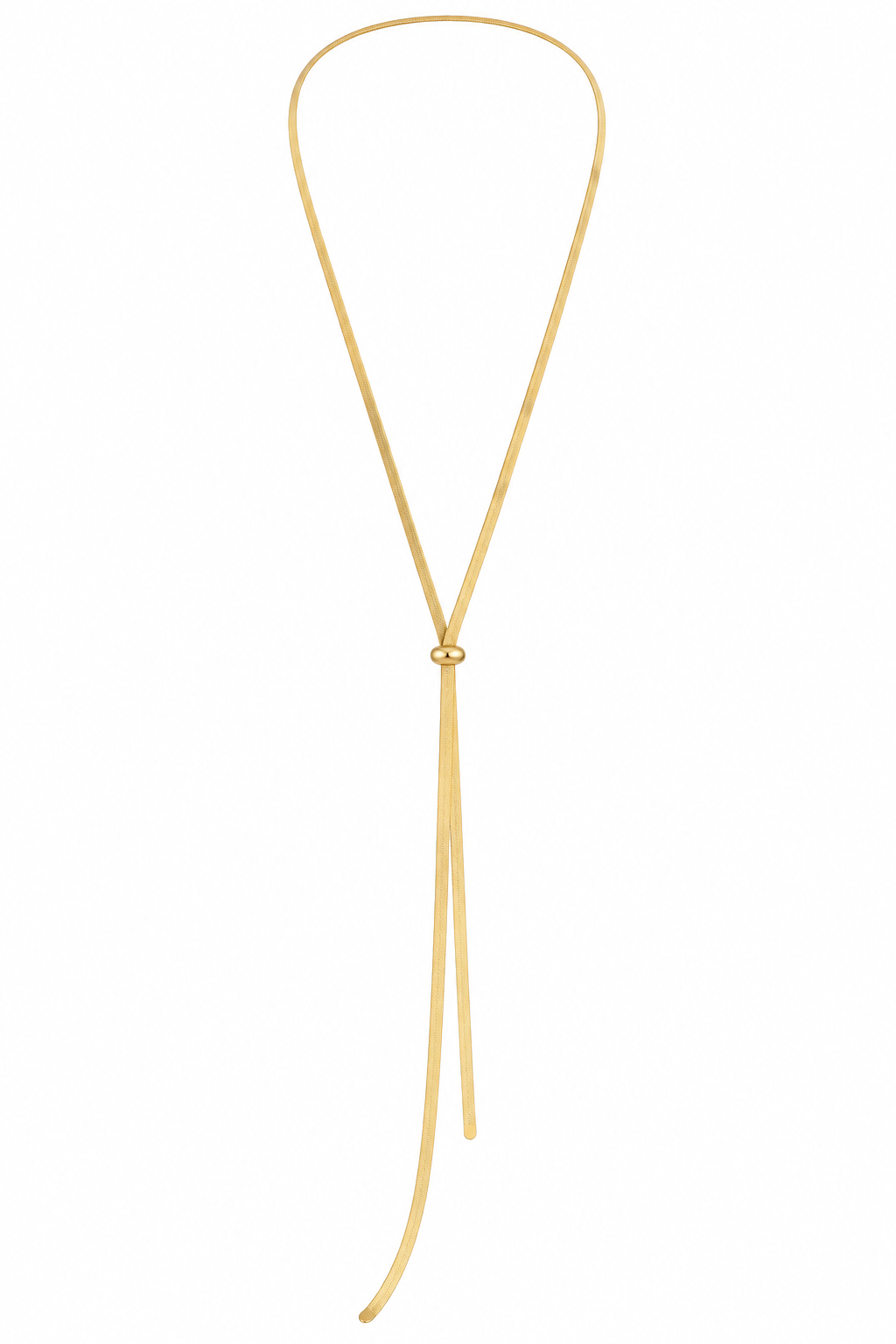 Collar Luna dorado ajustable sobre fondo blanco