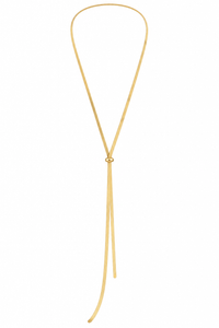 Collar Luna dorado ajustable sobre fondo blanco