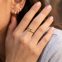 Anillo abrazo eterno dorado