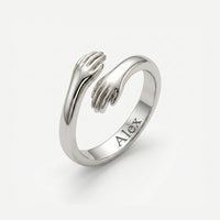 Anillo abrazo eterno plateado