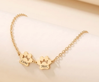 Pulsera huella personalizada dorada